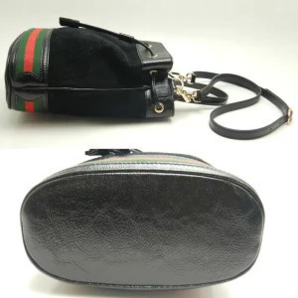 Gucci Vernis Suede Black Bag Leather Bucket Ophidia Shoulder Patent - Picture 3 of 8